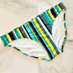 Aerie bikini bottom stripes xxl blue green